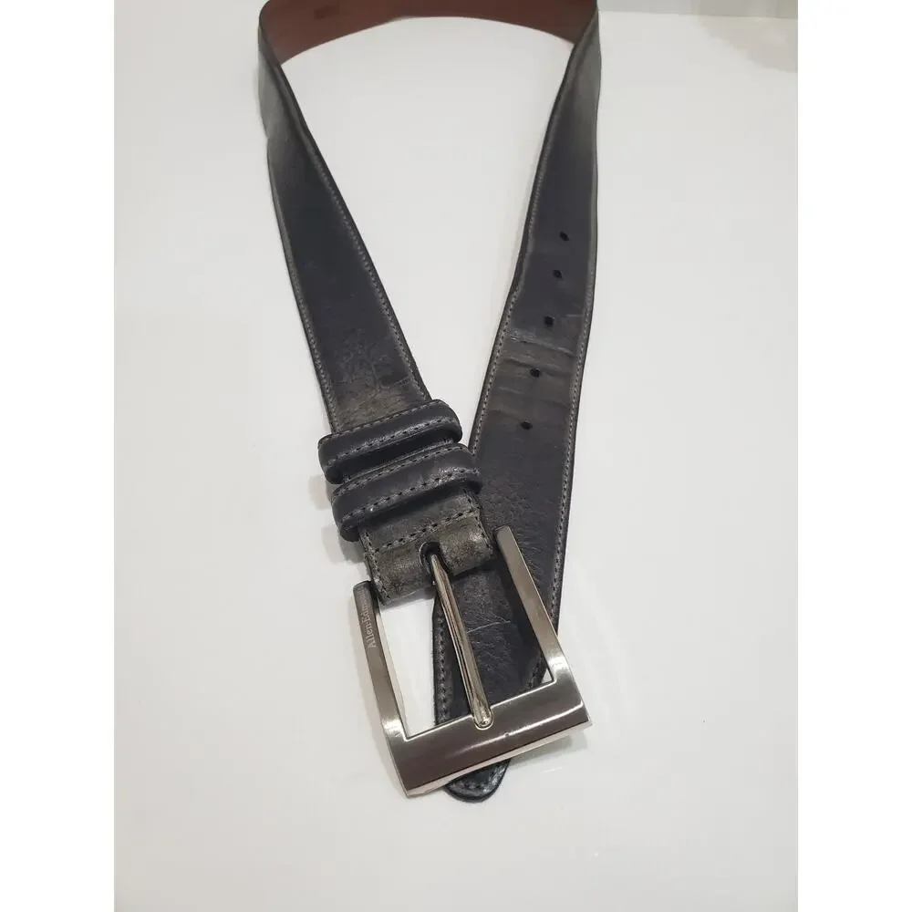 Allen Edmonds Gray Leather Belt size 36